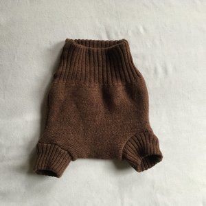 Brown Disana wool diaper cover 3-6 months